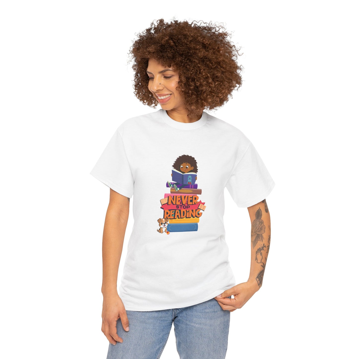 Reading Enthusiast Tee - Never Stop Reading