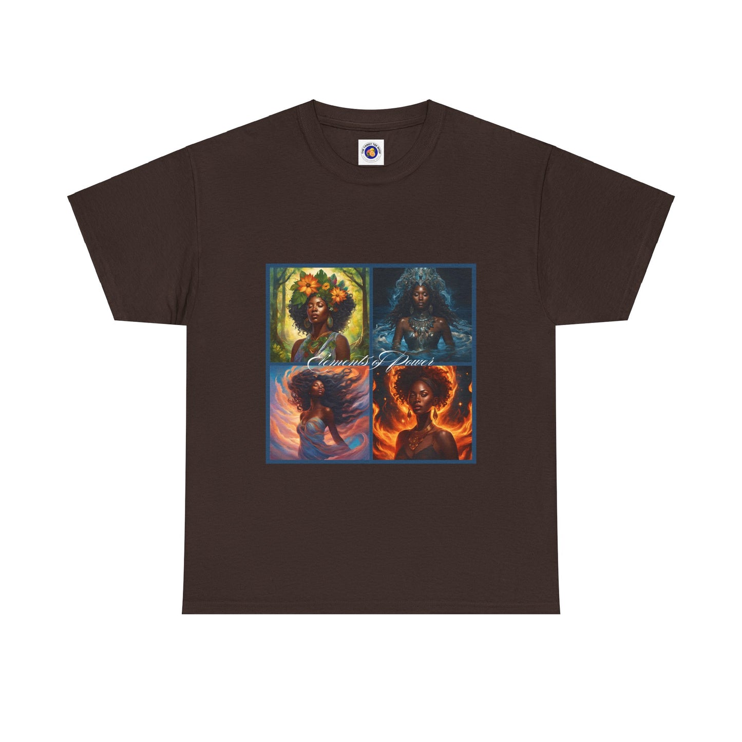 Elements of Power Unisex Tee - Graphic of Four Black Women Earth Wind Fire Water