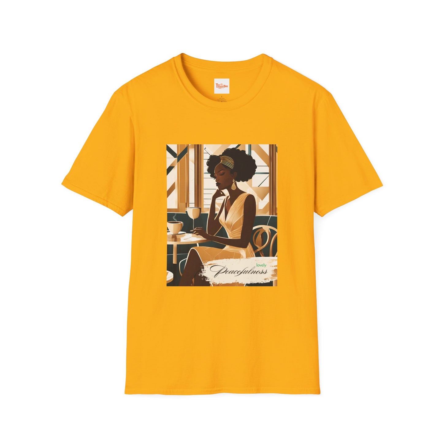 Art Deco Woman Lovely Peacefulness Graphic T-Shirt