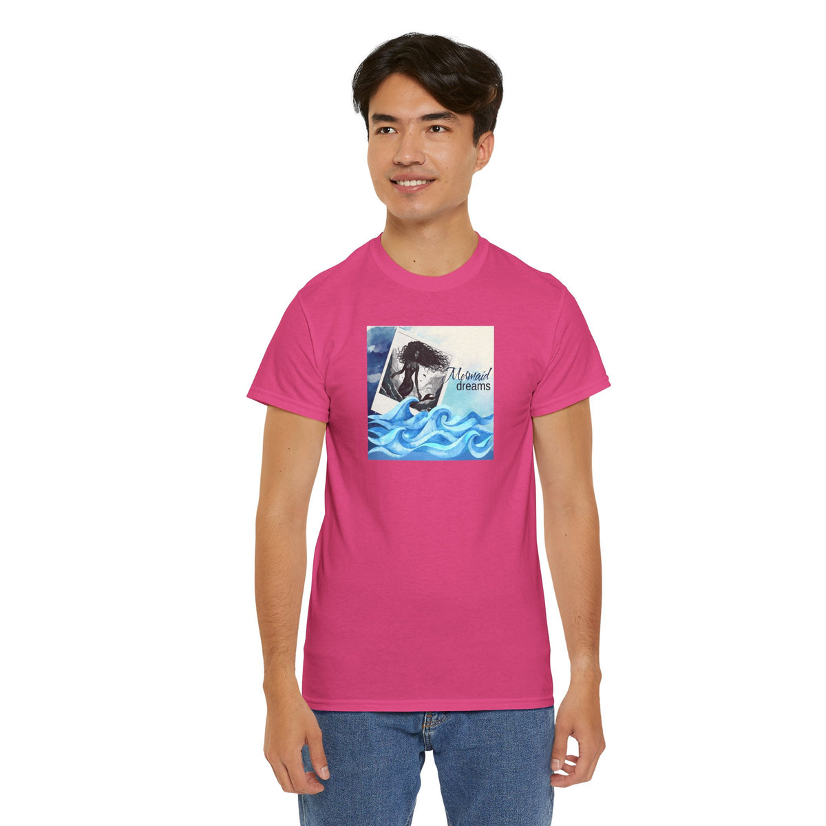 Mermaid Dreams Black Mermaid Graphic T-Shirt