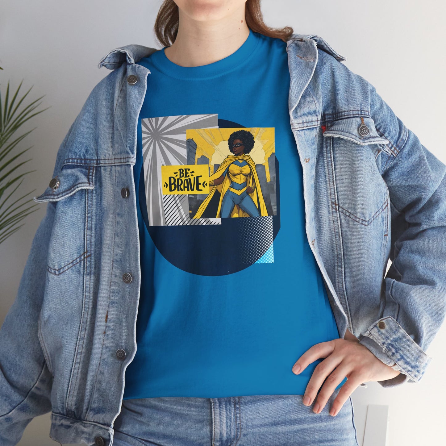 Be Brave Black Female Superhero Tee