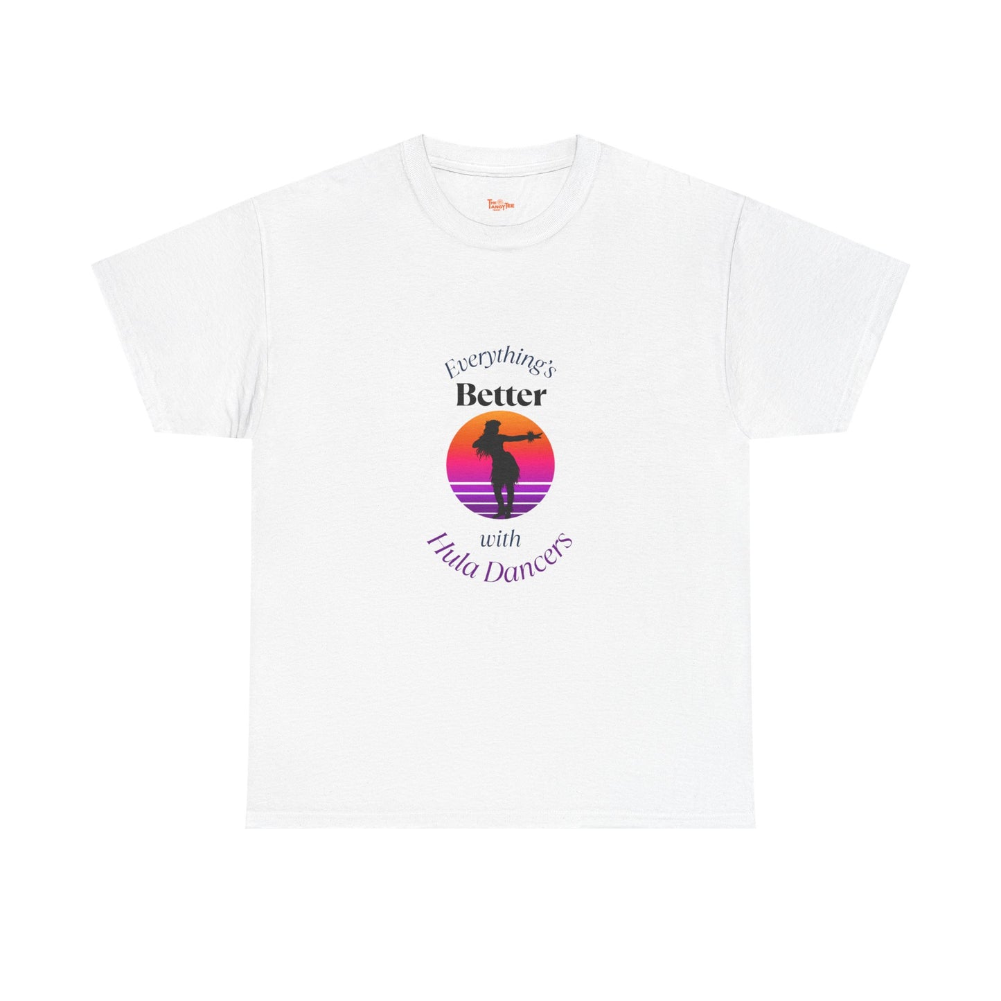 Hula Dancer Tee - Sunset Silhouette Graphic Unisex T-Shirt