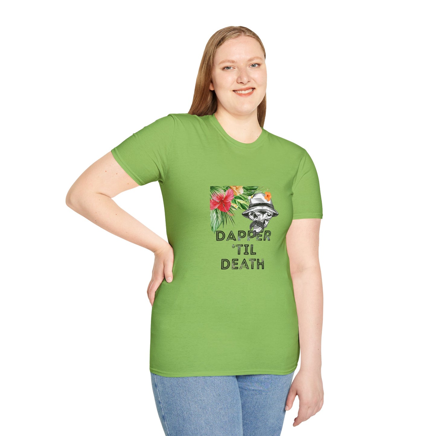 Graphic Skull Unisex T-Shirt - Dapper 'Til Death Design