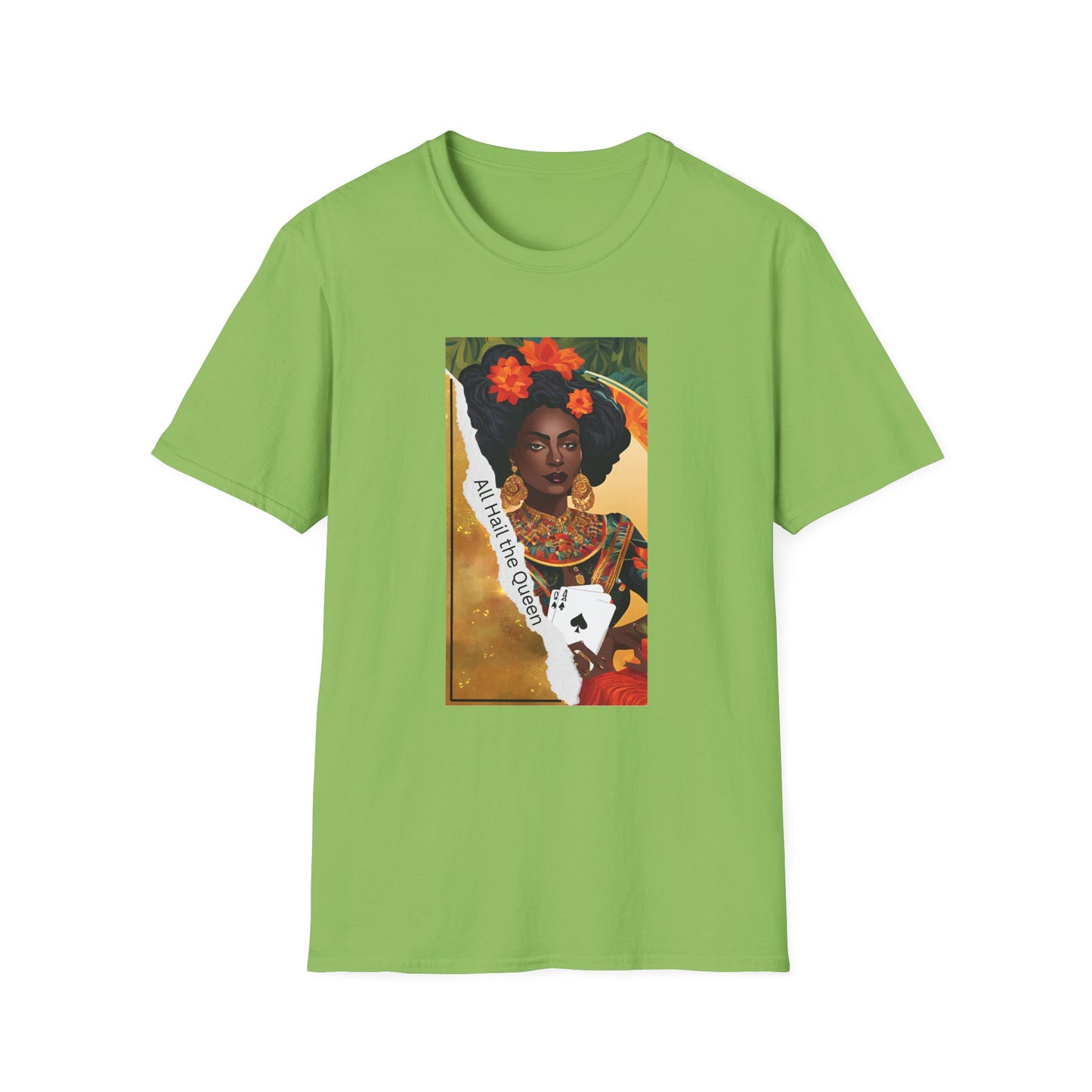 Spades Playing Cards Unisex T-Shirt - All Hail the Queen Design