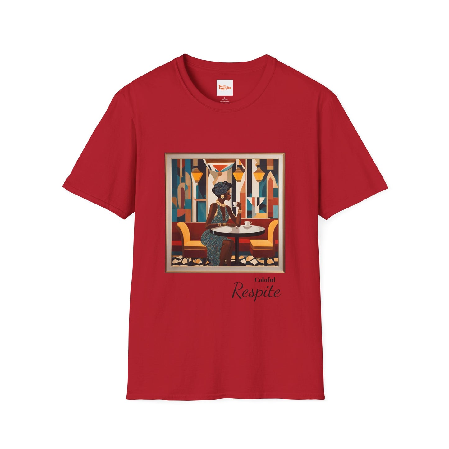 Art Deco Woman Colorful Respite Graphic T-Shirt