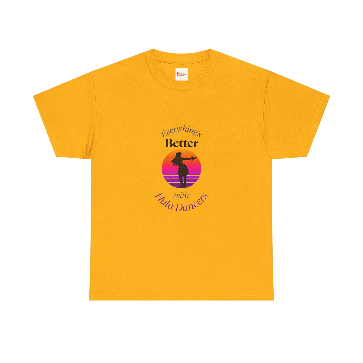 Hula Dancer Tee - Sunset Silhouette Graphic Unisex T-Shirt