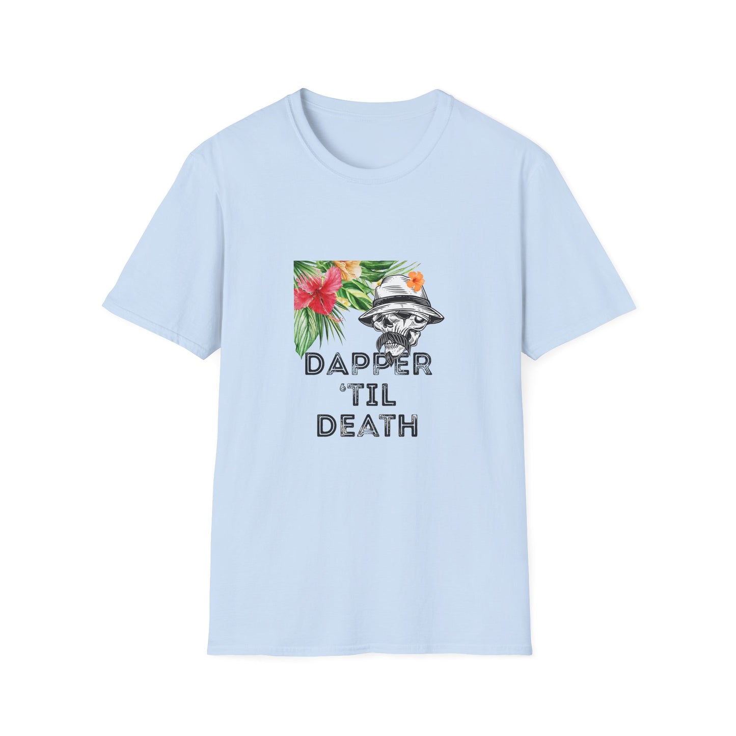 Graphic Skull Unisex T-Shirt - Dapper 'Til Death Design