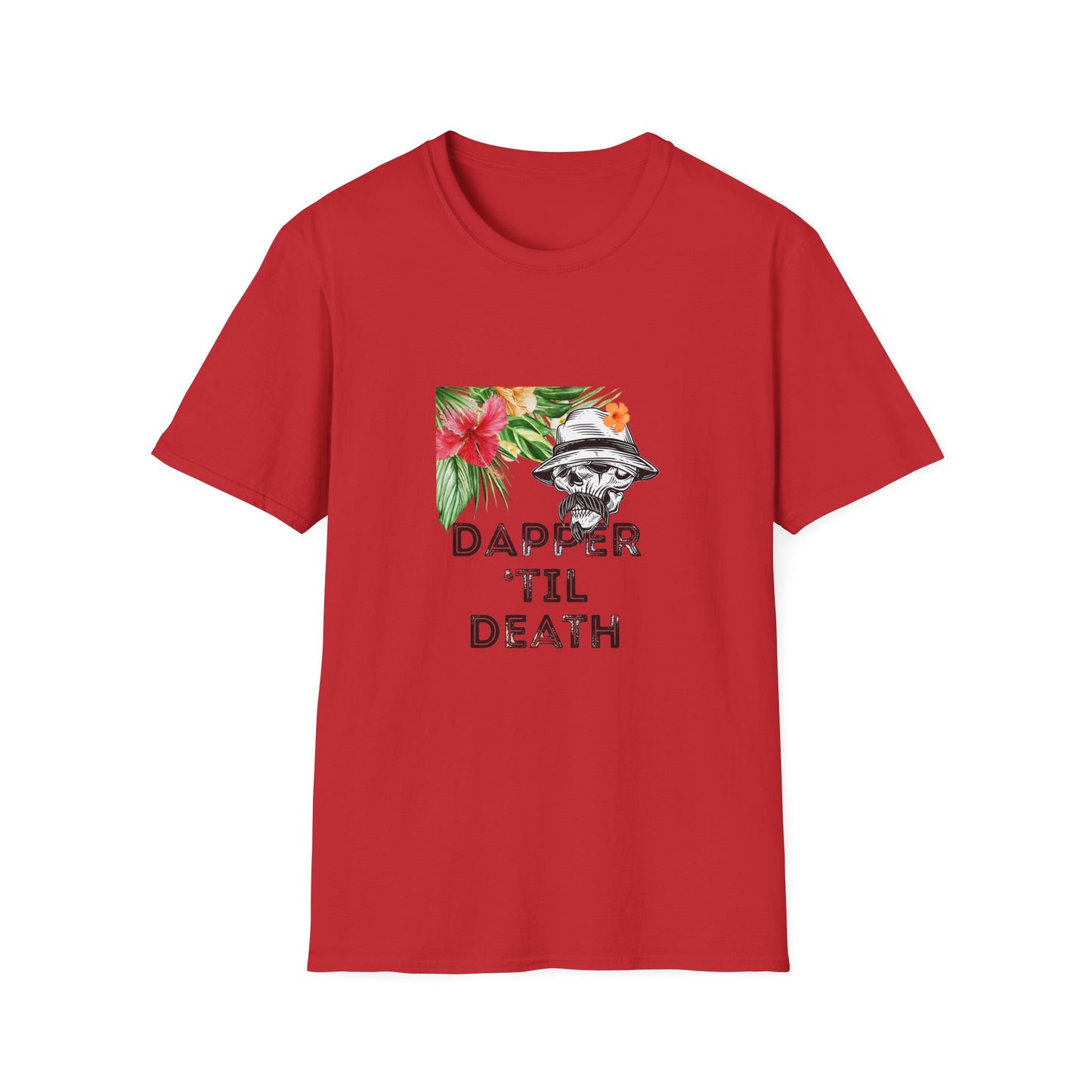 Graphic Skull Unisex T-Shirt - Dapper 'Til Death Design