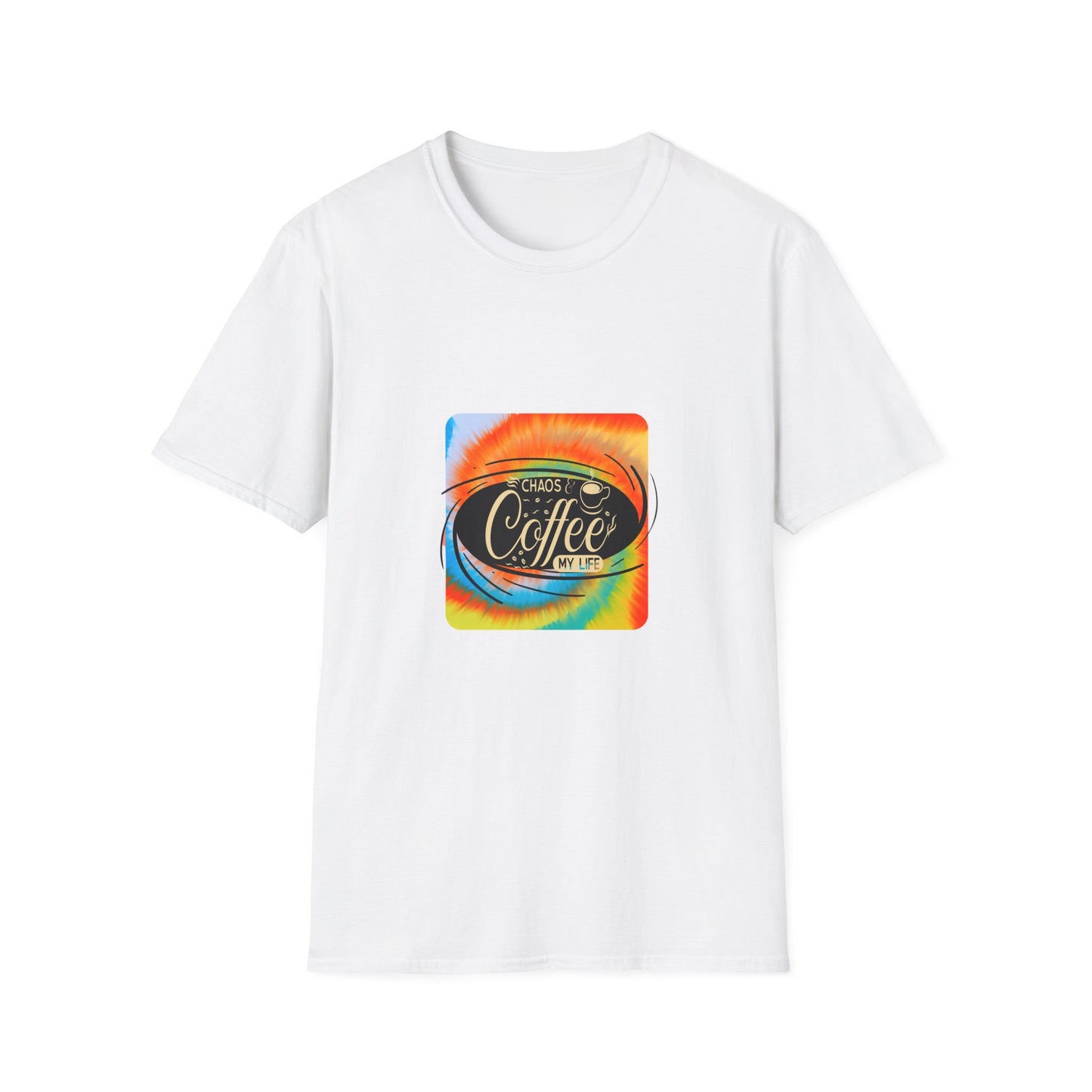 Chaos and Coffee Tie Dye Graphic