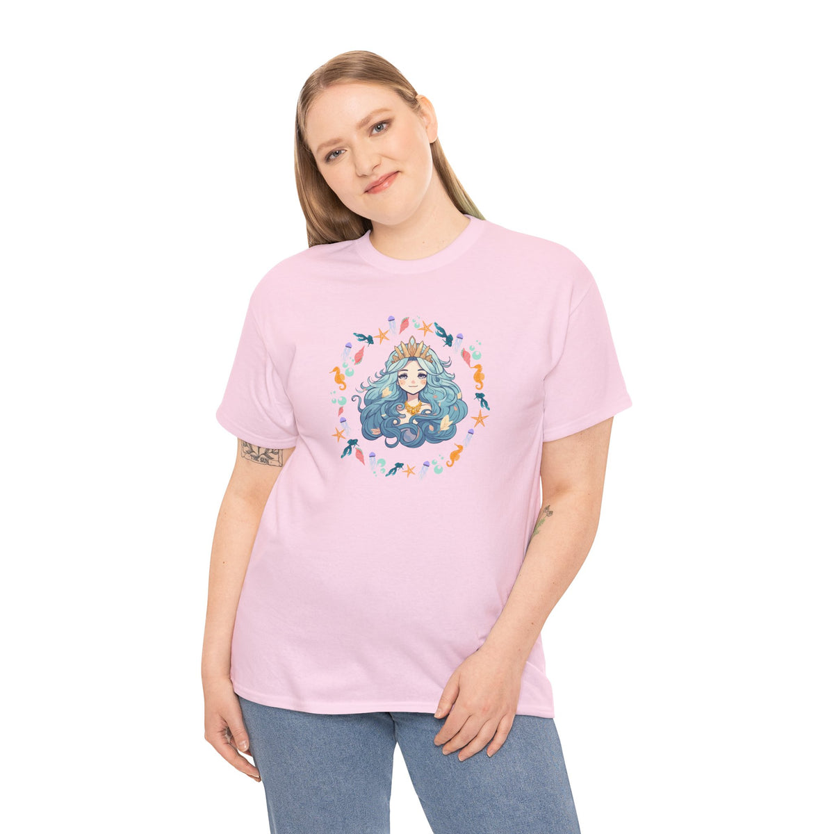 Mermaid Face Tee — Sea Life Graphic T-Shirt