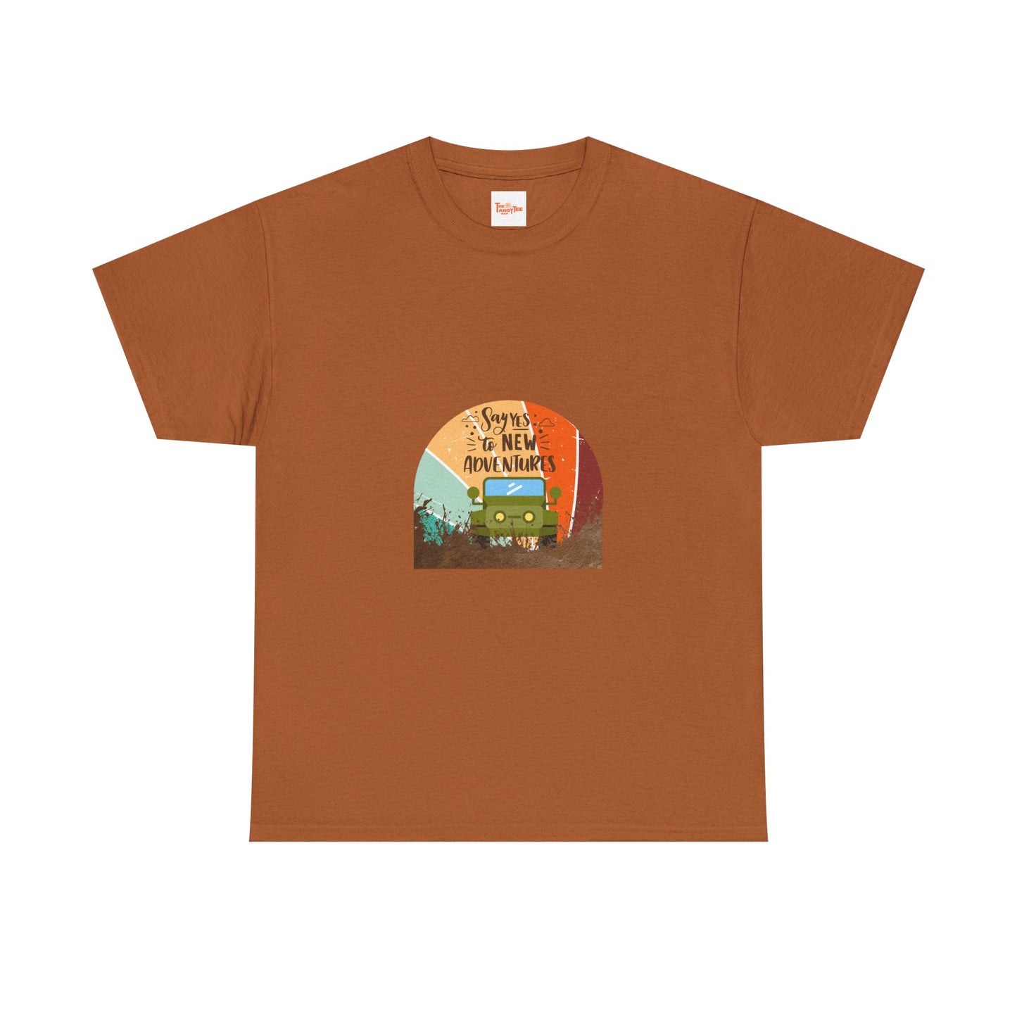Adventure Tee - Say Yes to Adventure Graphic Jeep Unisex Heavy Cotton Tee