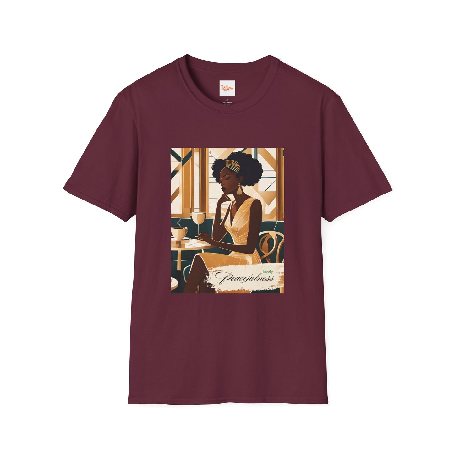 Art Deco Woman Lovely Peacefulness Graphic T-Shirt