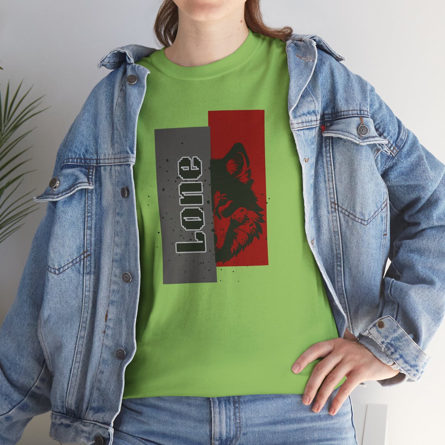 Lone Wolf Half-Face Graphic Tee — Wolf Face Men's Shirt