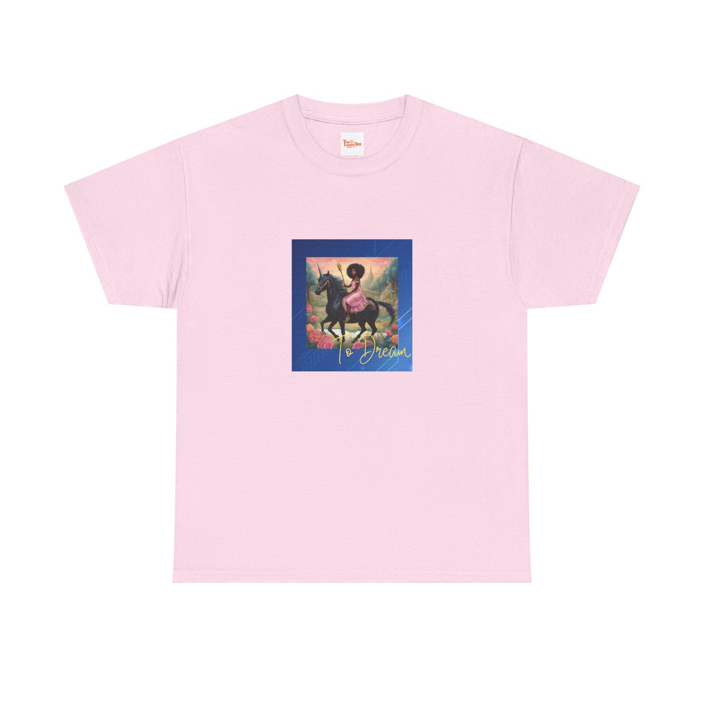 Dreamy Tee - Black Princess Unicorn Design