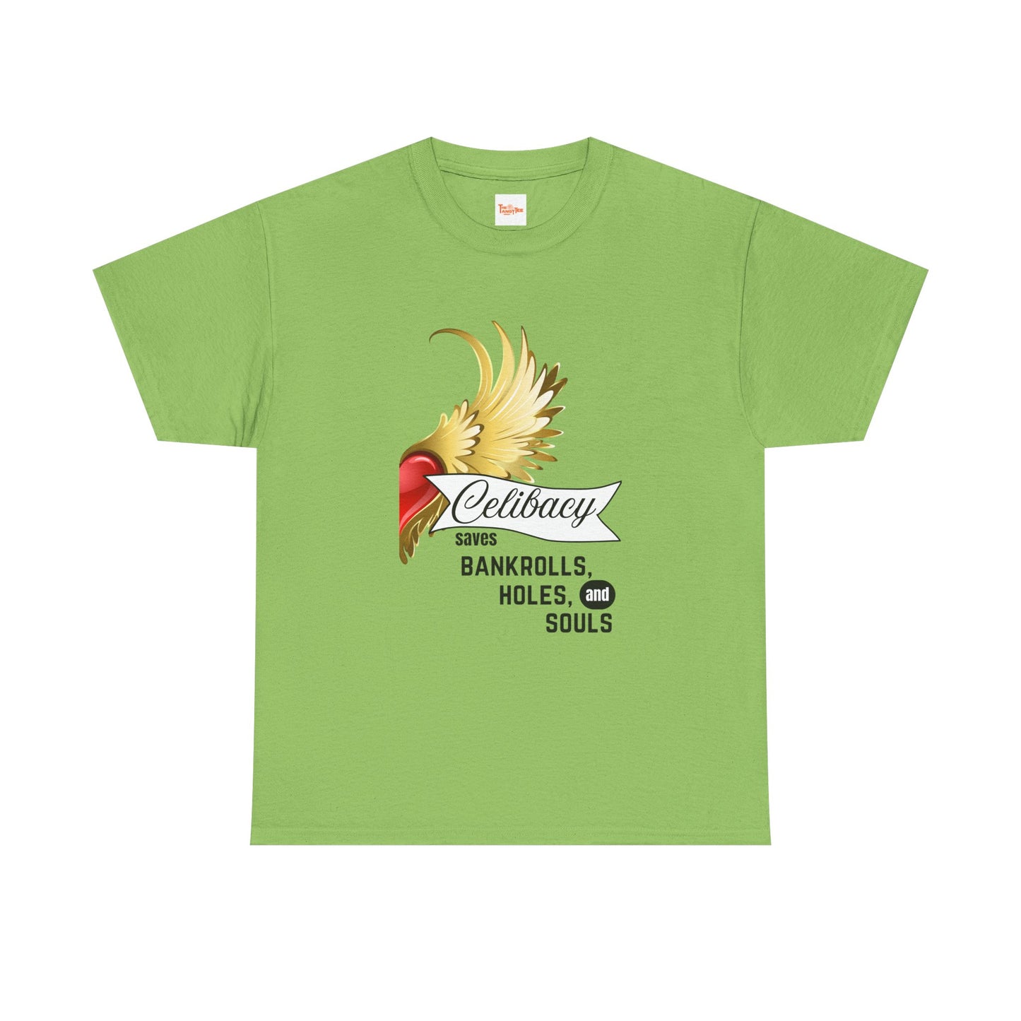 Celibacy Saves Unisex Tee with Heart Wings Graphic