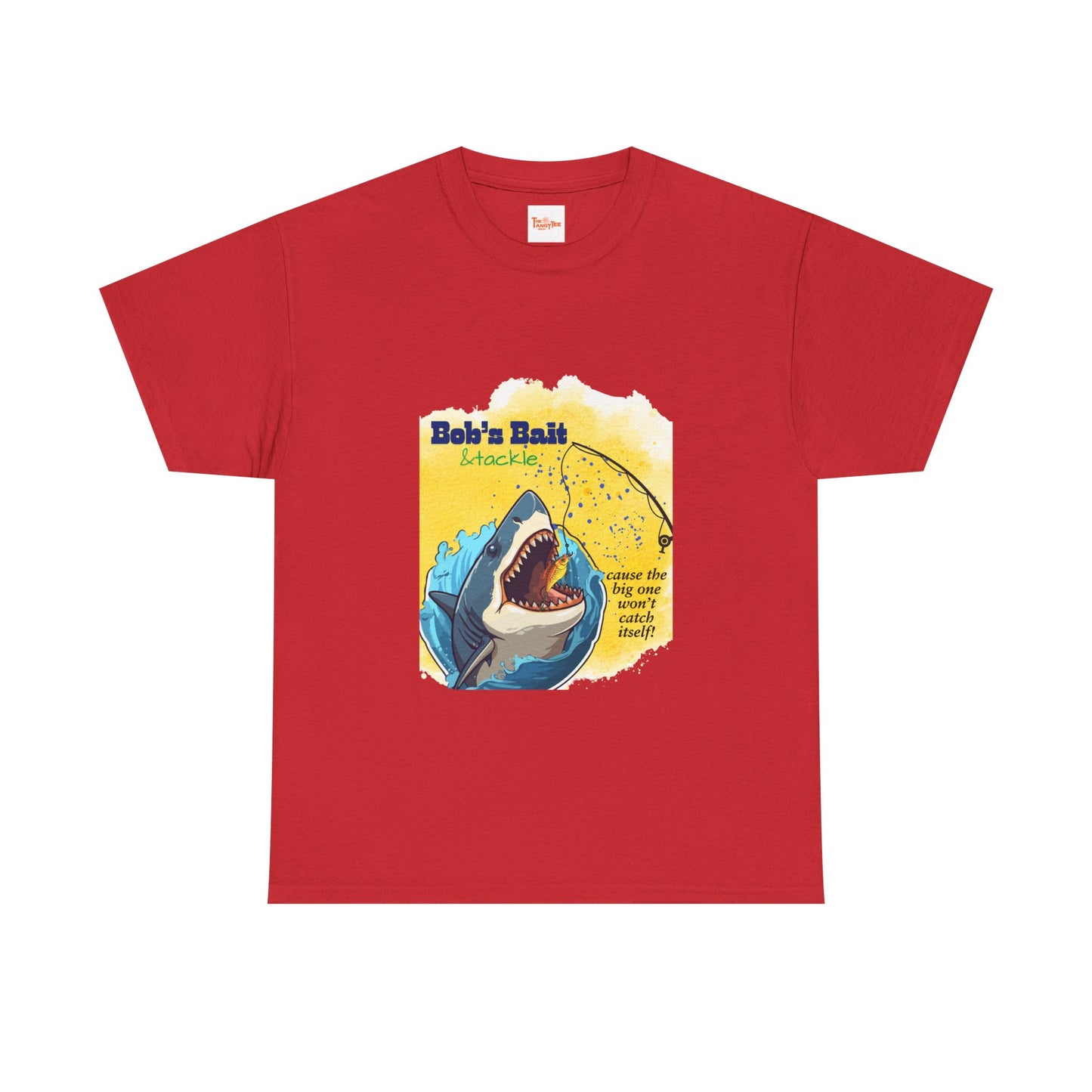 Graphic Fishing Unisex Tee - Bob's Bait and Tackle Shark Design