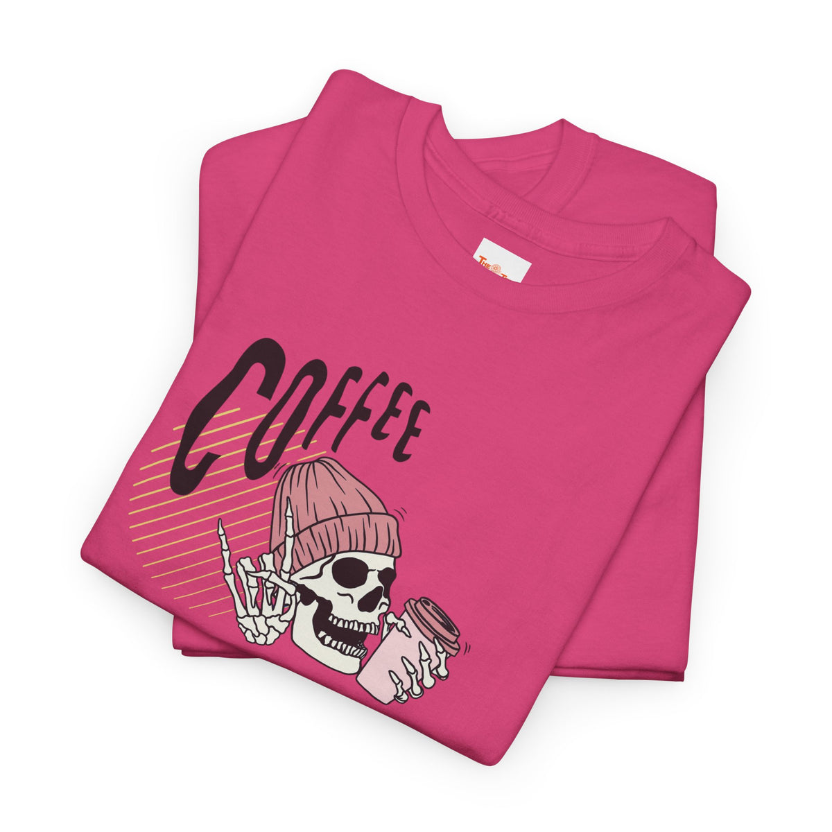 Coffee Please Skeleton T-Shirt — Skeleton Holding Coffee Graphic Tee