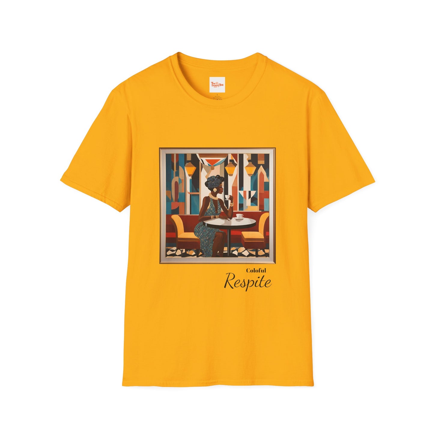 Art Deco Woman Colorful Respite Graphic T-Shirt