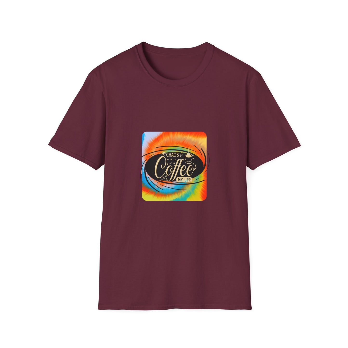 Chaos and Coffee Tie Dye Graphic