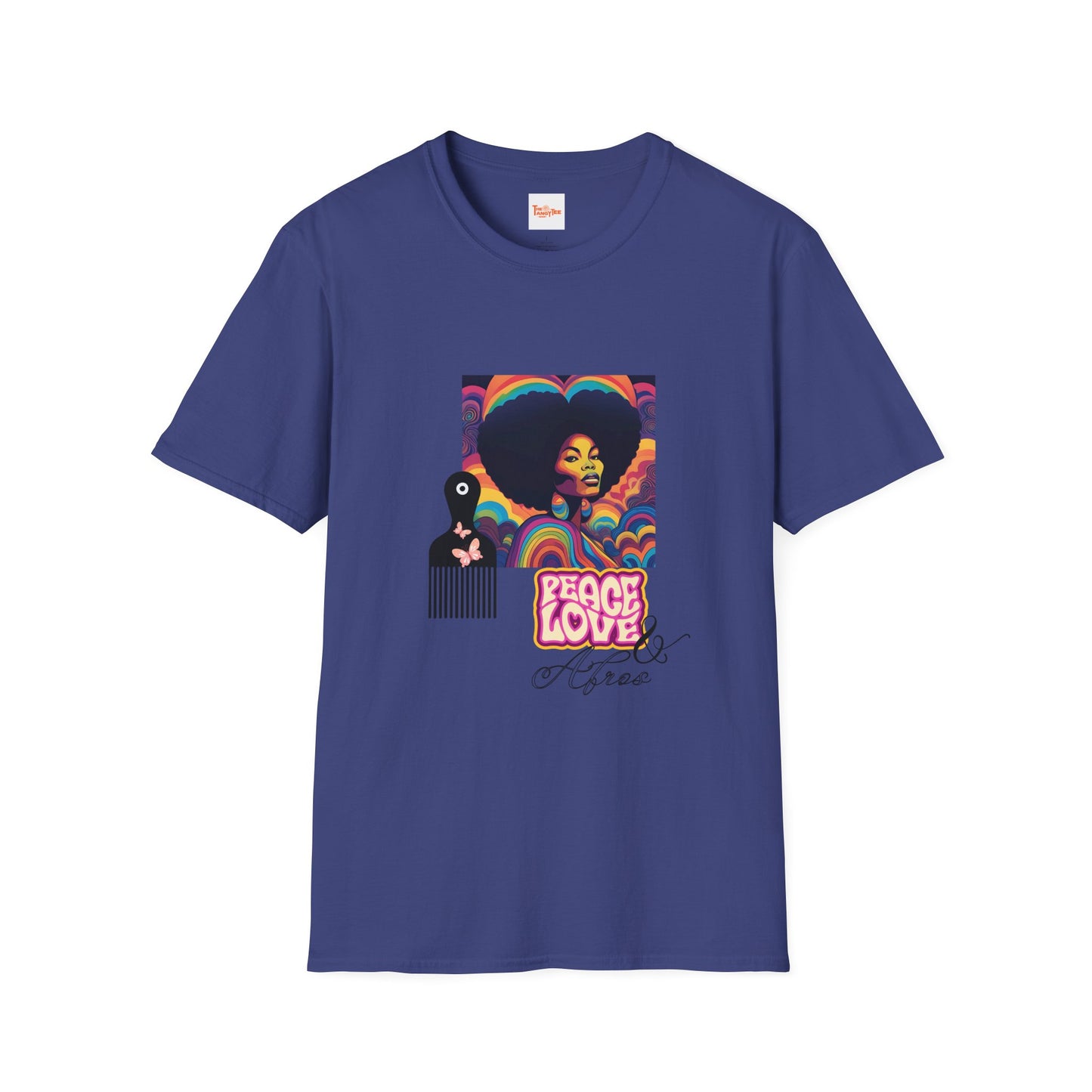 Peace, Love, Afro Graphic Unisex T-Shirt