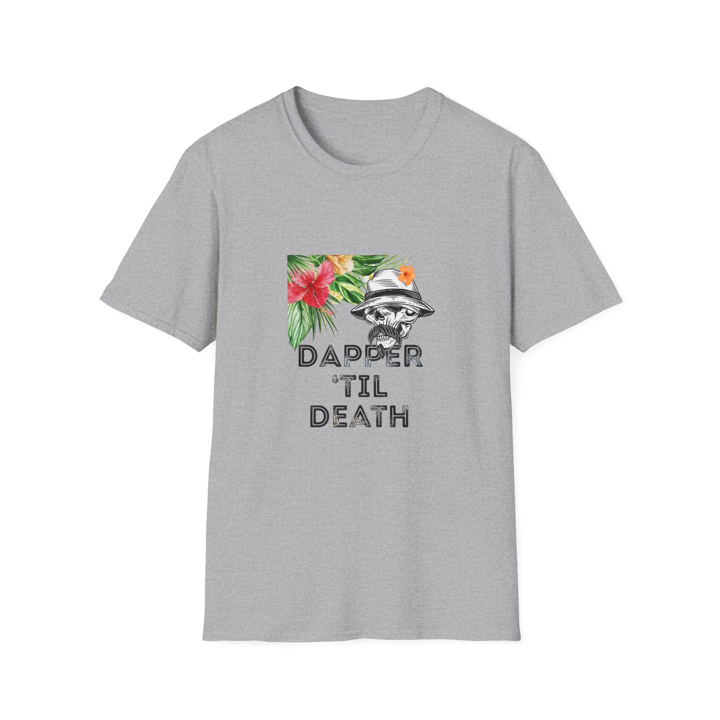 Graphic Skull Unisex T-Shirt - Dapper 'Til Death Design