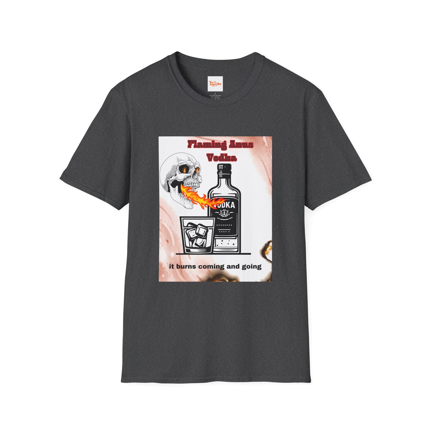Flaming Anus Vodka Graphic Unisex T-Shirt