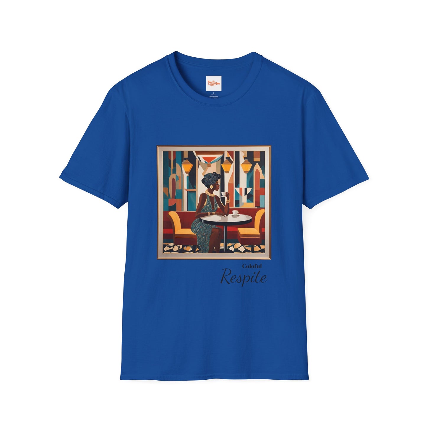 Art Deco Woman Colorful Respite Graphic T-Shirt