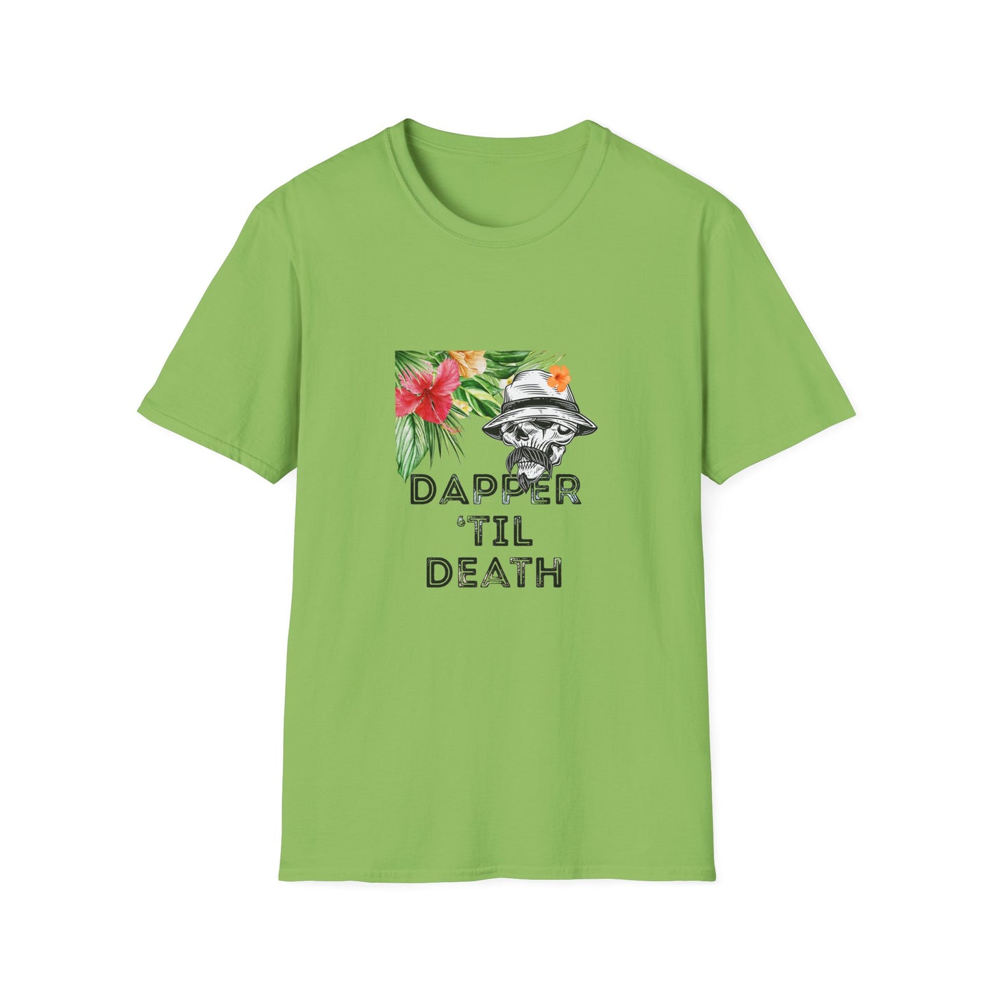 Graphic Skull Unisex T-Shirt - Dapper 'Til Death Design
