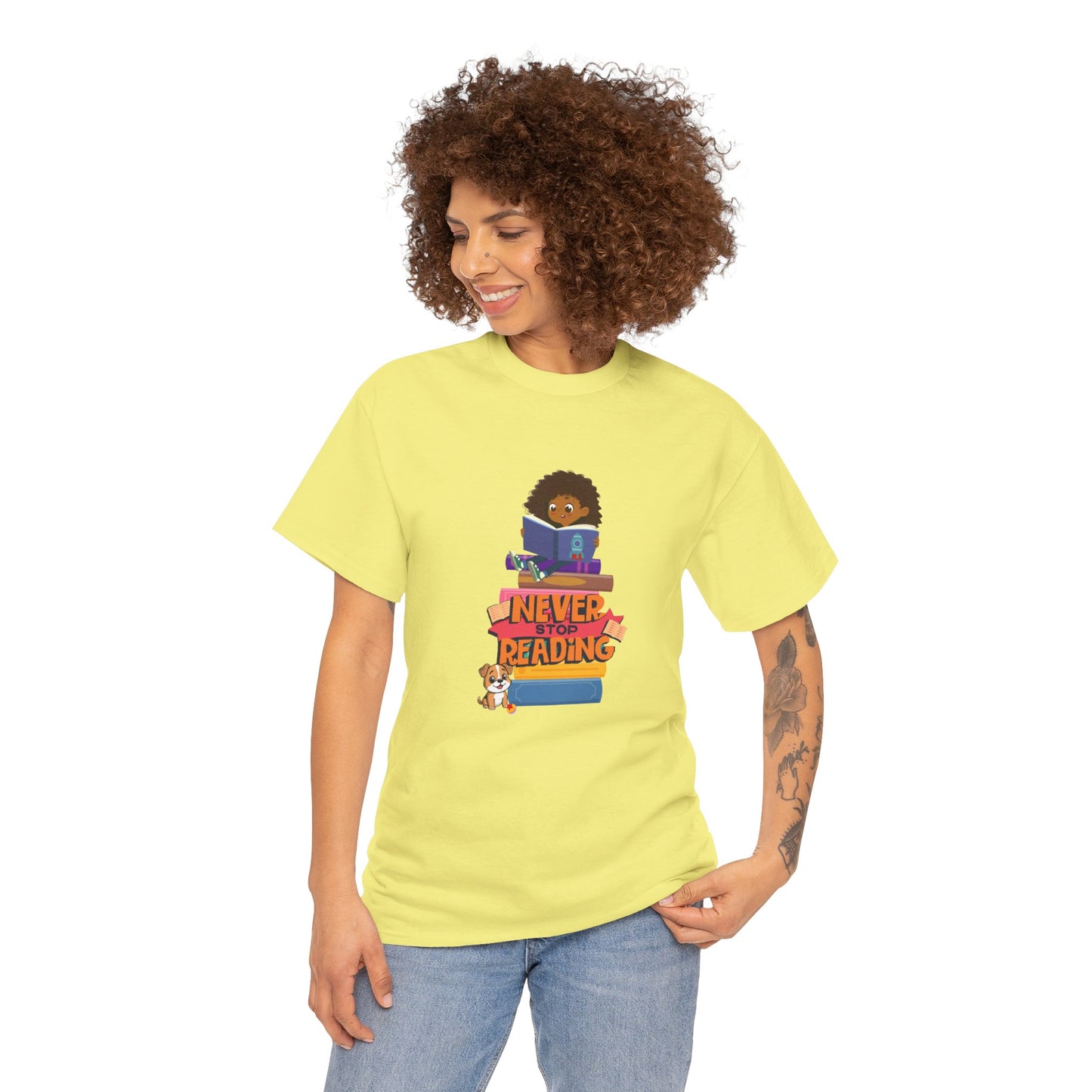 Reading Enthusiast Tee - Never Stop Reading