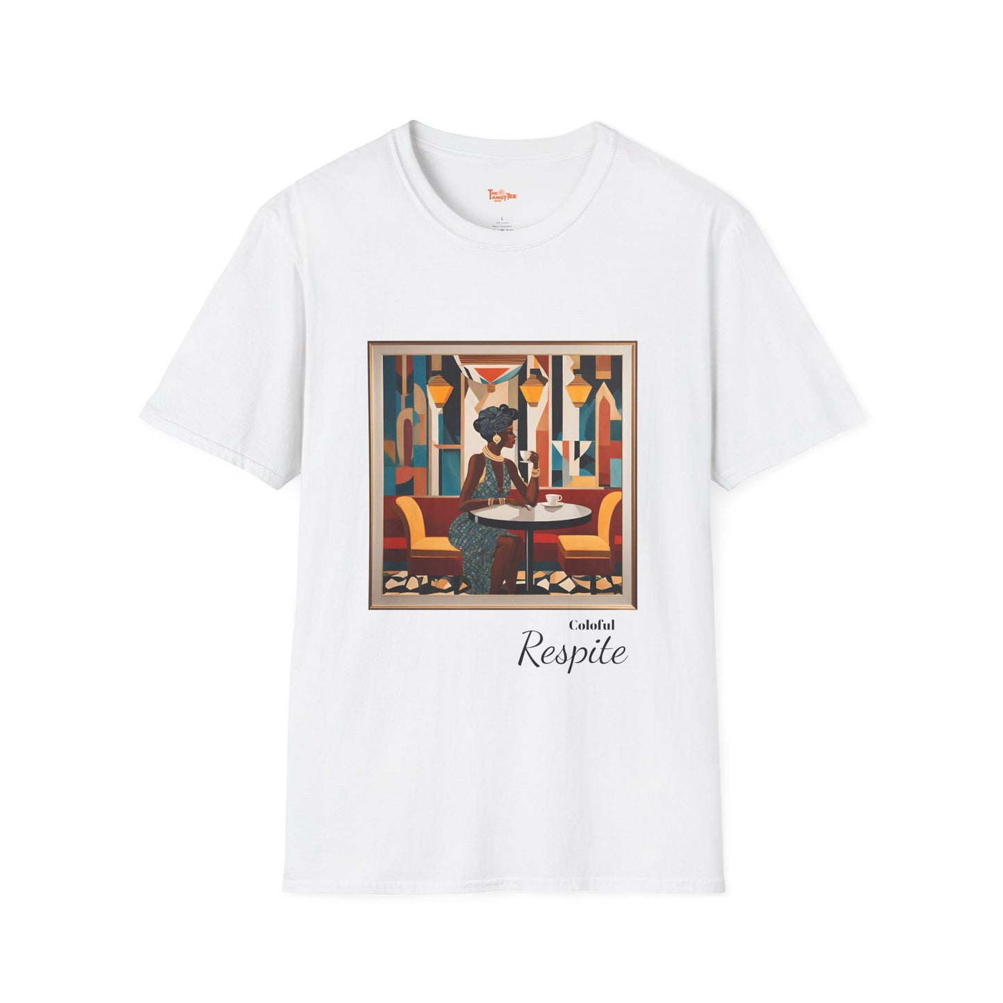 Art Deco Woman Colorful Respite Graphic T-Shirt