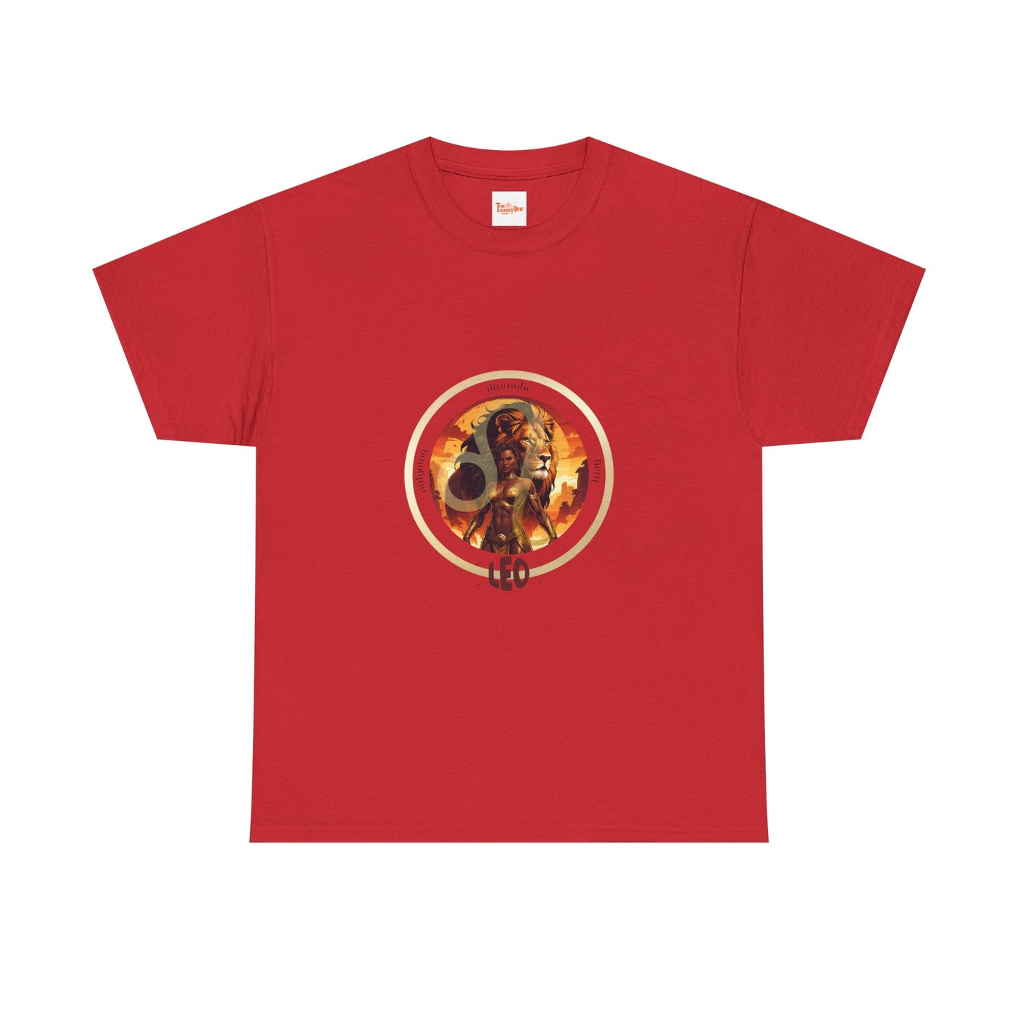 Leo Unisex Tee - Graphic of Black Woman and Lion