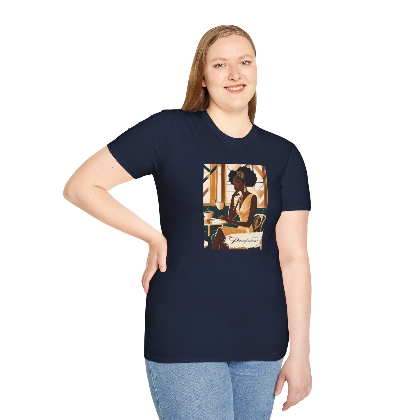 Art Deco Woman Lovely Peacefulness Graphic T-Shirt