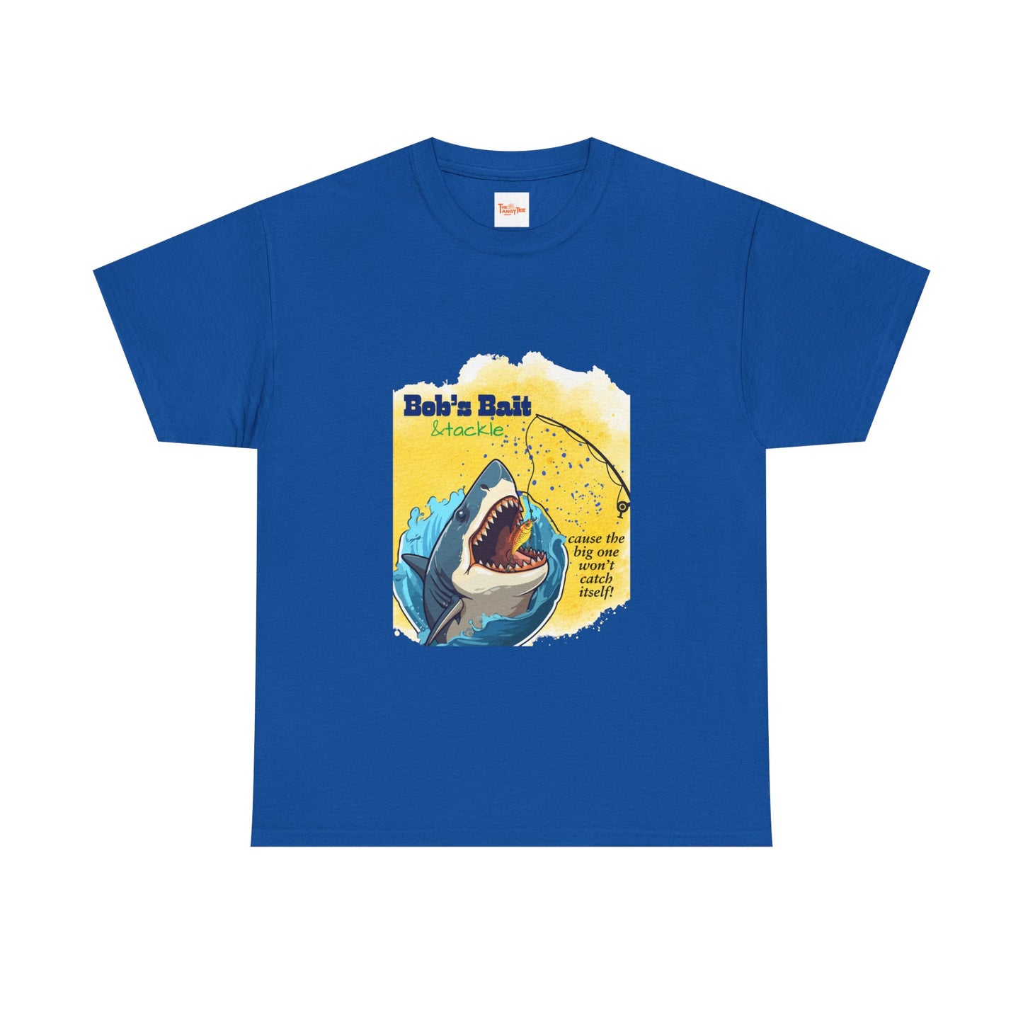 Graphic Fishing Unisex Tee - Bob's Bait and Tackle Shark Design