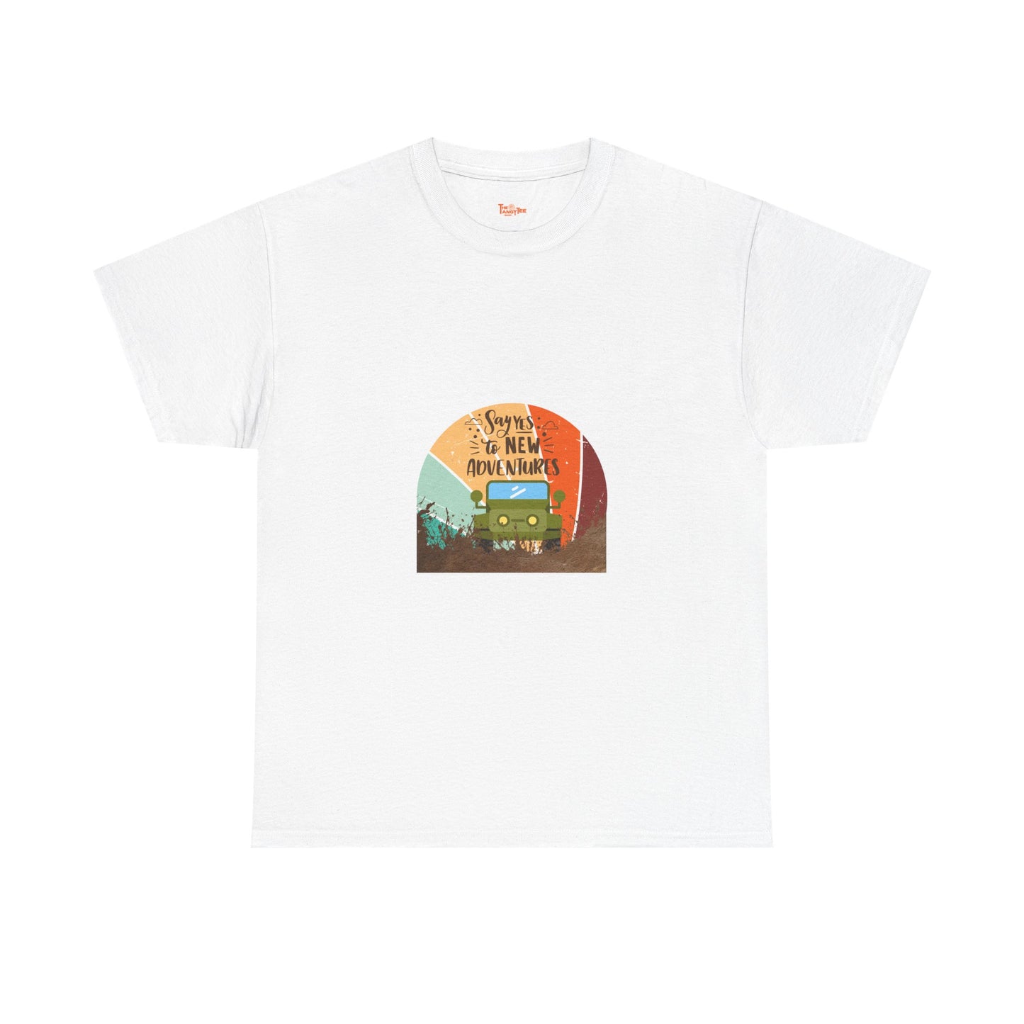 Adventure Tee - Say Yes to Adventure Graphic Jeep Unisex Heavy Cotton Tee
