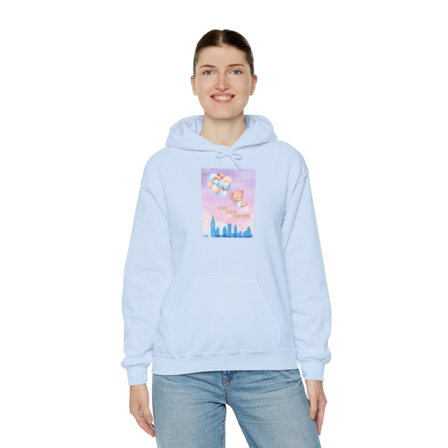 Live Your Dreams Teddy Bear Balloon Hoodie