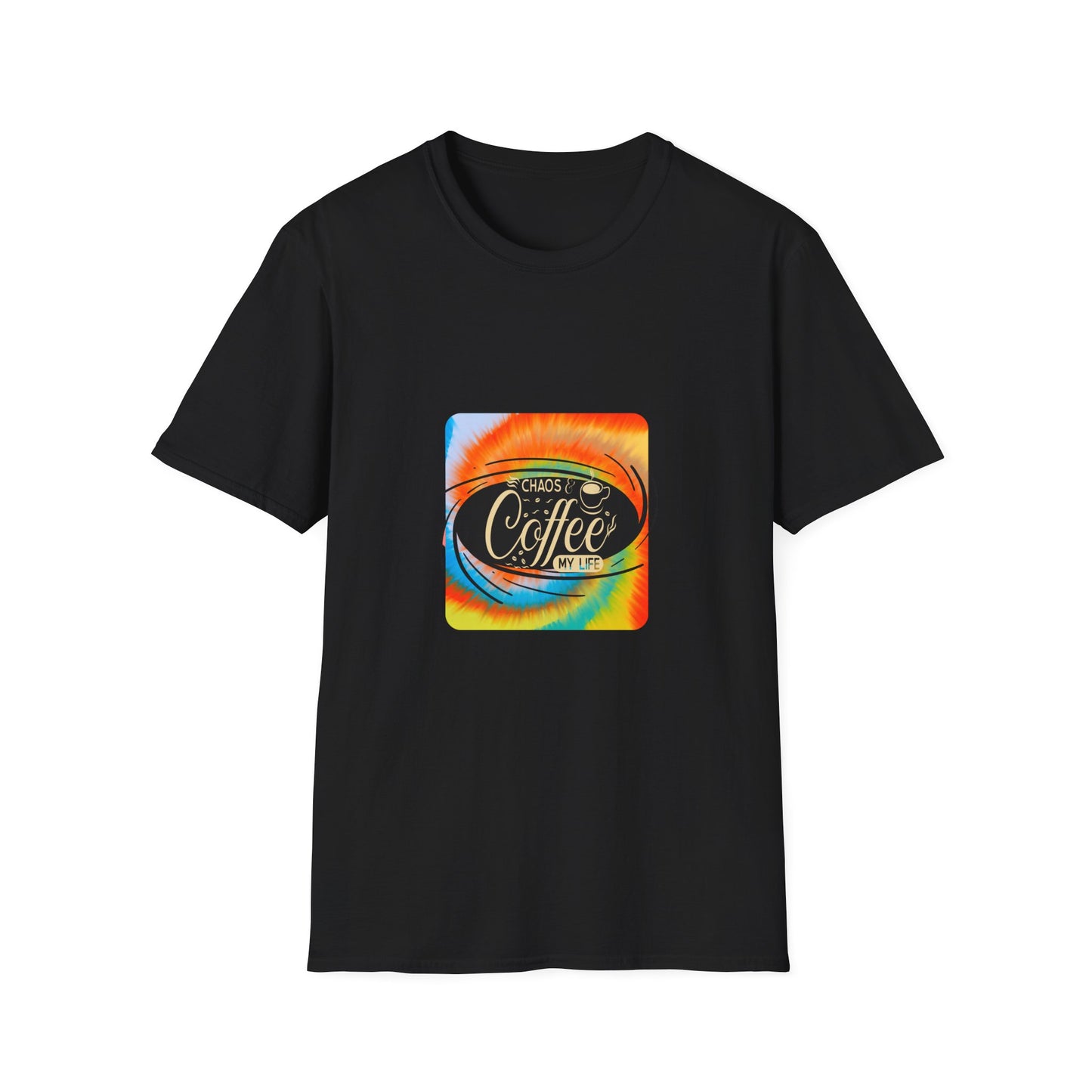 Chaos and Coffee Tie Dye Graphic