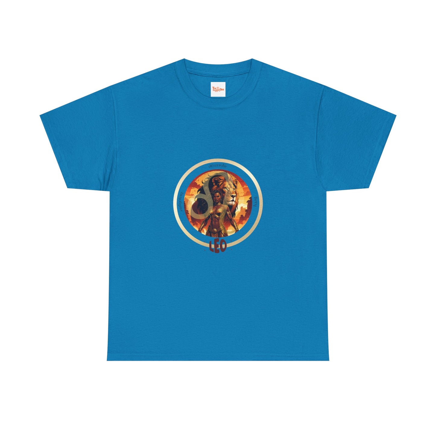 Leo Unisex Tee - Graphic of Black Woman and Lion
