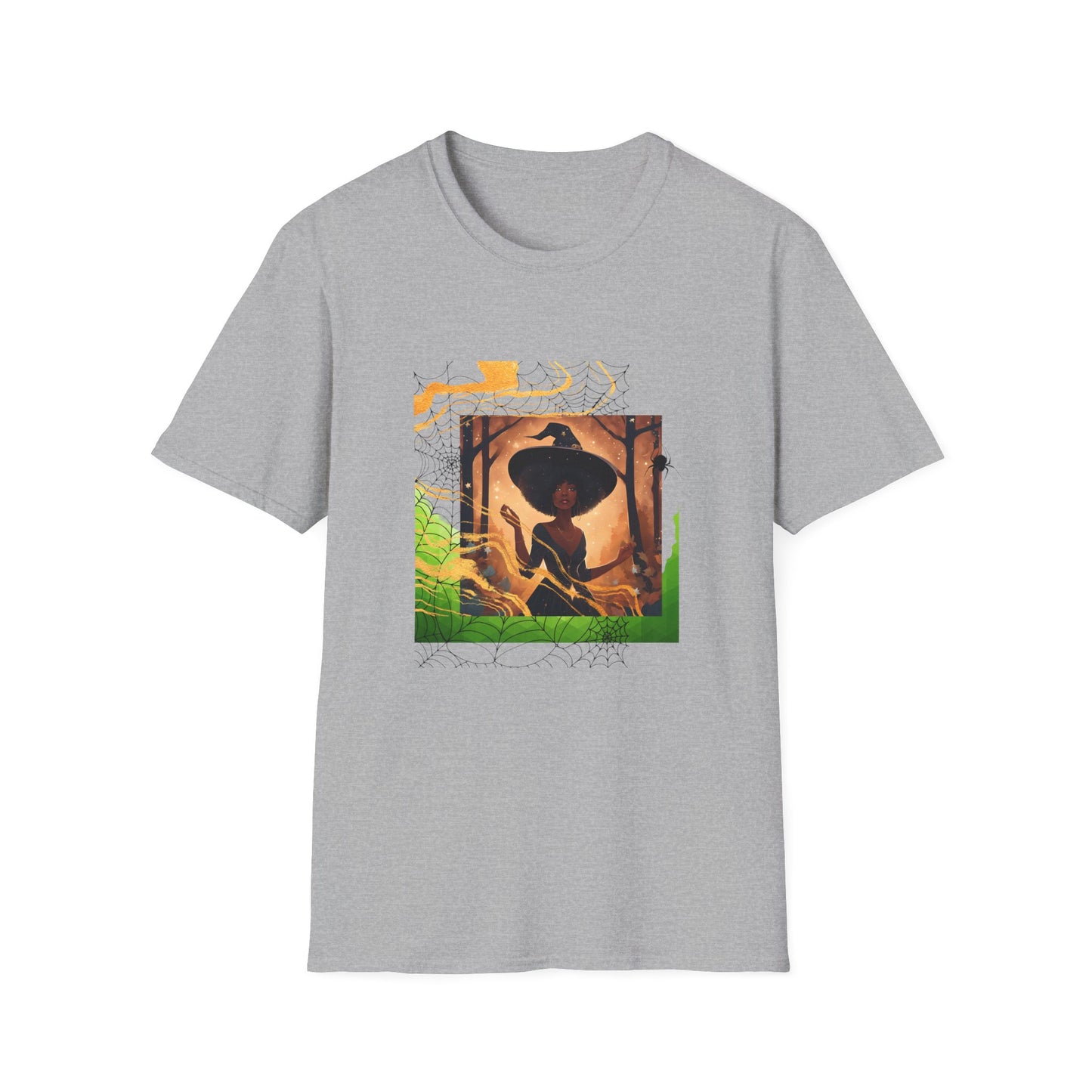Black Spider Witch Unisex T-Shirt