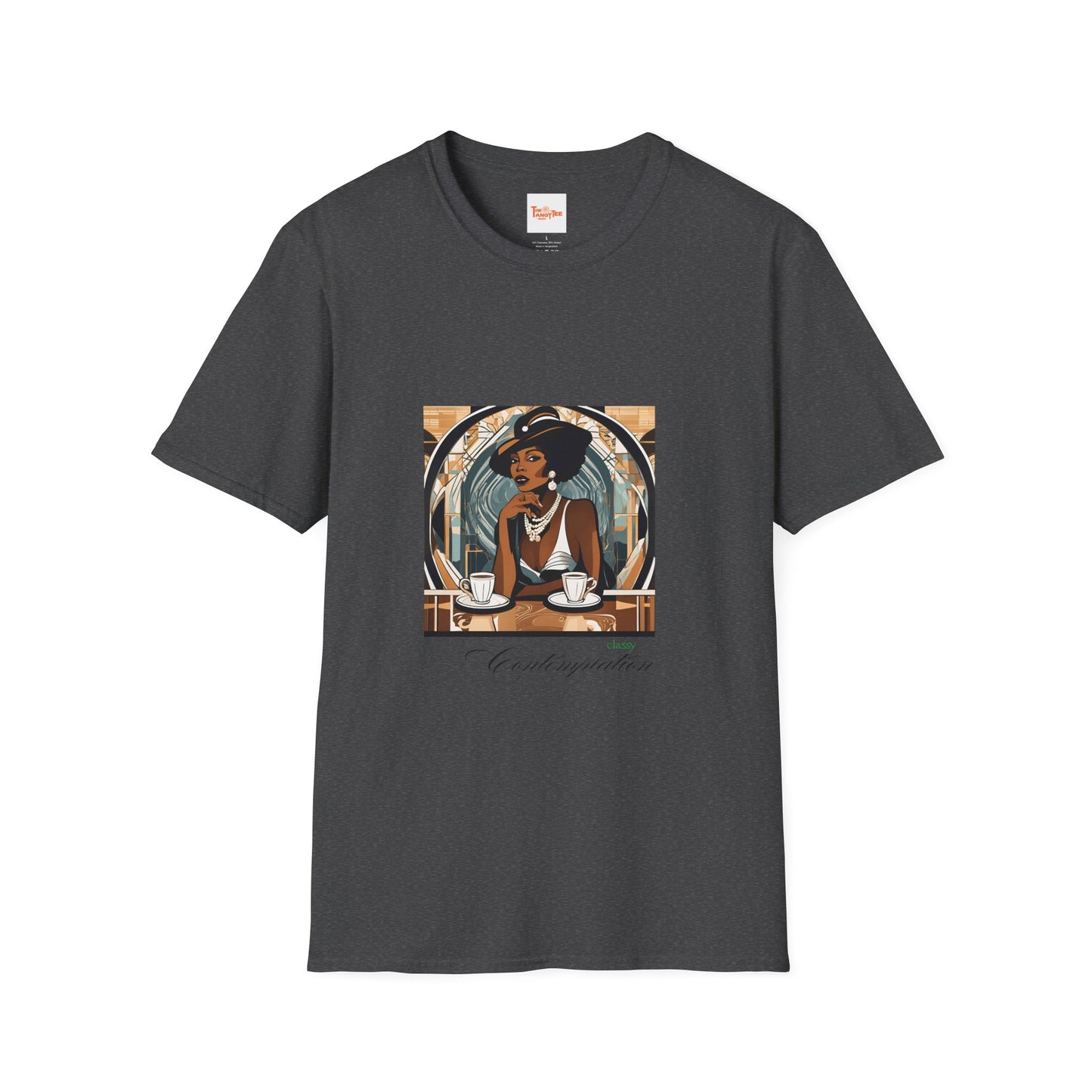 Art Deco Woman Classy Contemplation Graphic T-Shirt