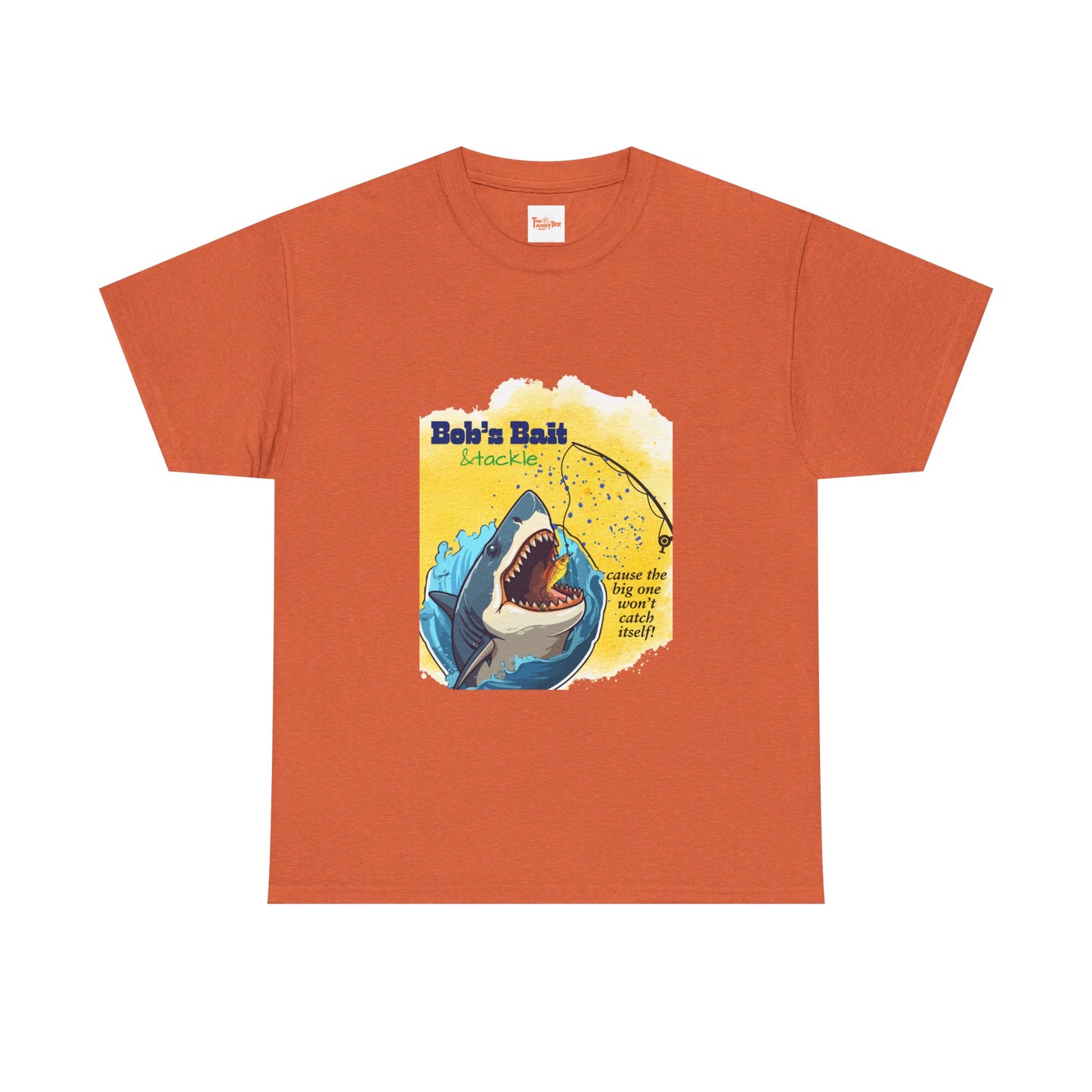 Graphic Fishing Unisex Tee - Bob's Bait and Tackle Shark Design