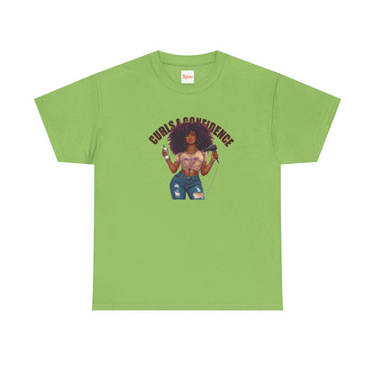 Graphic Tee - Curls and Confidence Black Woman Design