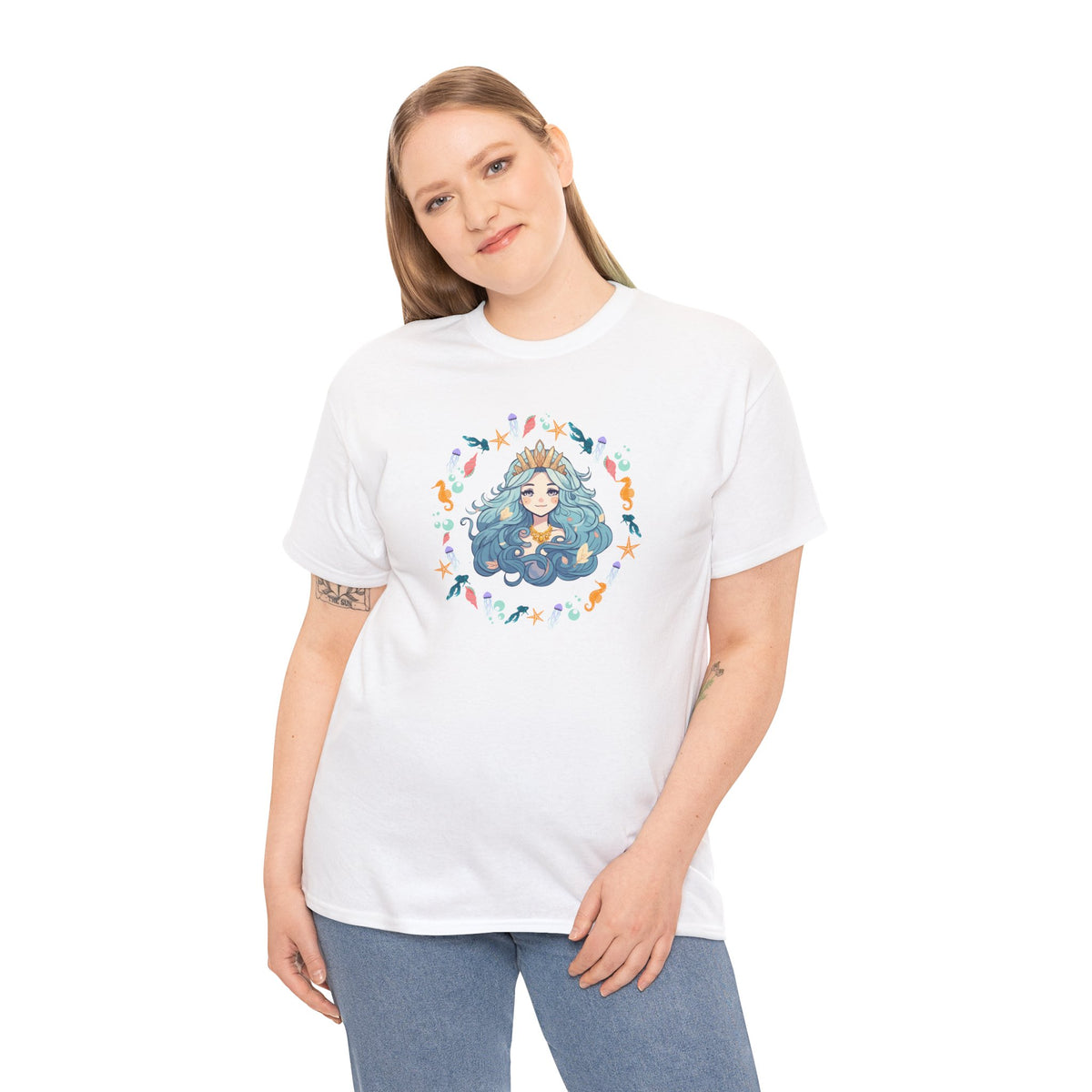 Mermaid Face Tee — Sea Life Graphic T-Shirt
