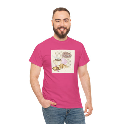 The Best Coffee Tee — Cup & Croissant Graphic T-Shirt