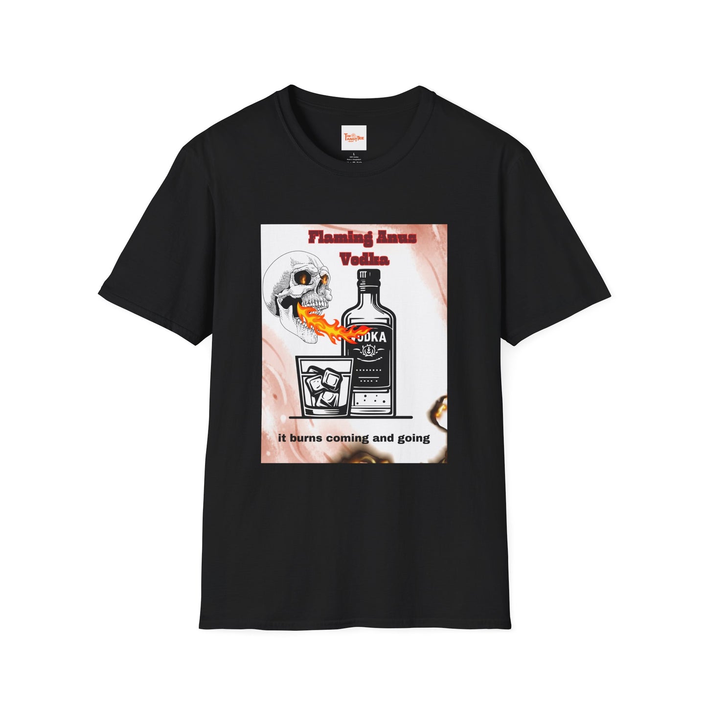 Flaming Anus Vodka Graphic Unisex T-Shirt