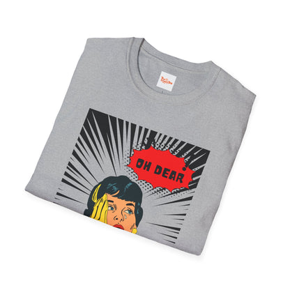 Comic Woman Unisex T-Shirt - 'Oh Dear' Graphic