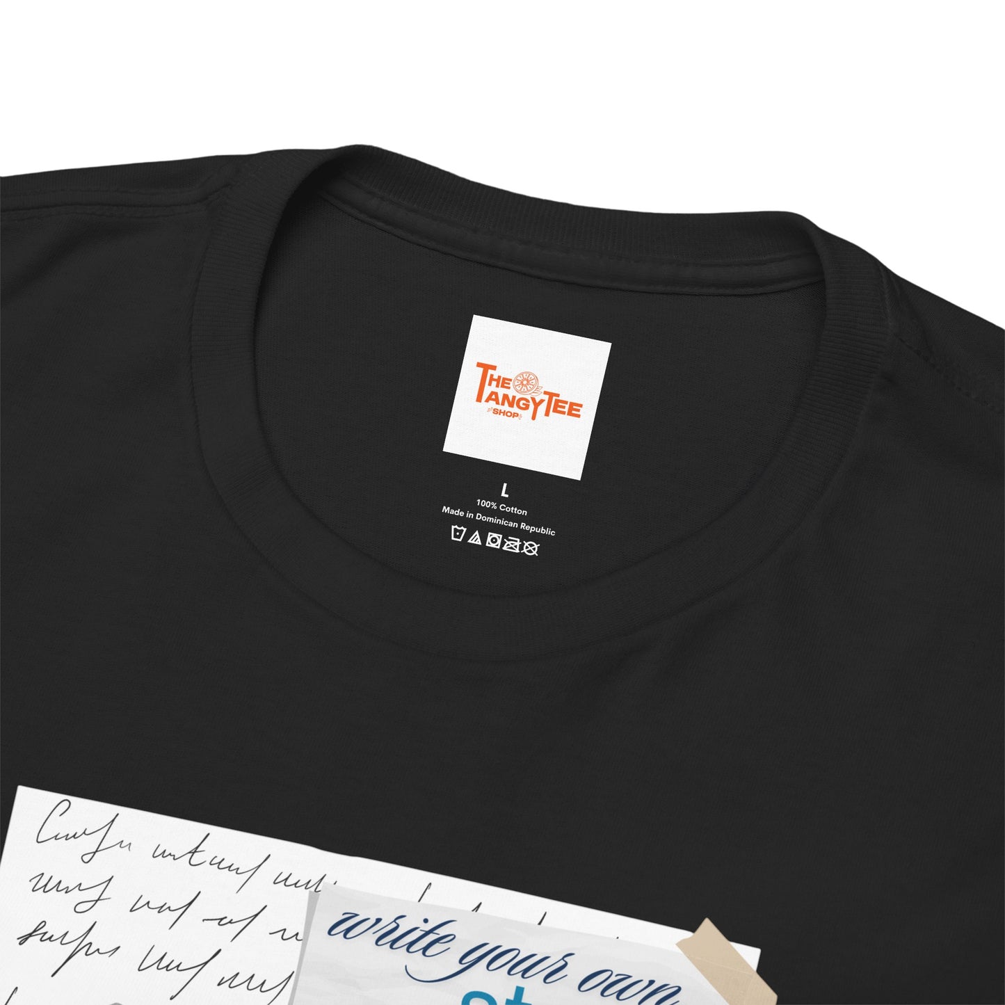 Journal Tee - Write Your Own Story, Black Woman Writing Graphic