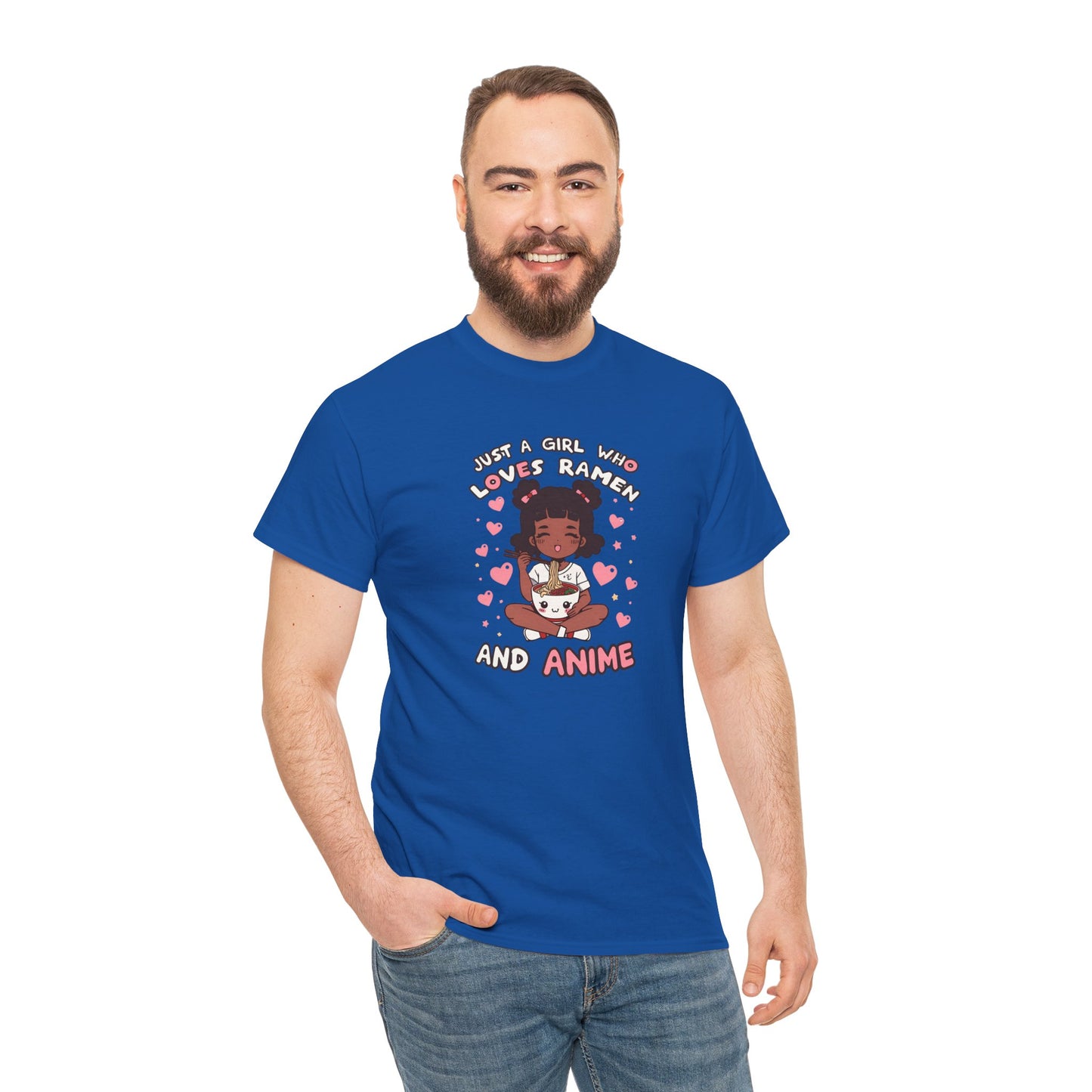 Just a Girl Who Loves Ramen and Anime T-Shirt — African American Anime Girl Graphic