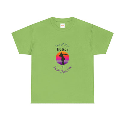 Hula Dancer Tee - Sunset Silhouette Graphic Unisex T-Shirt