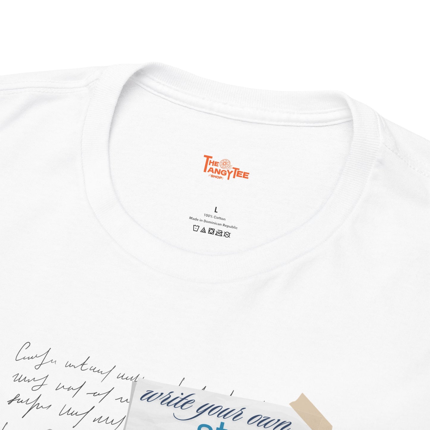 Journal Tee - Write Your Own Story, Black Woman Writing Graphic