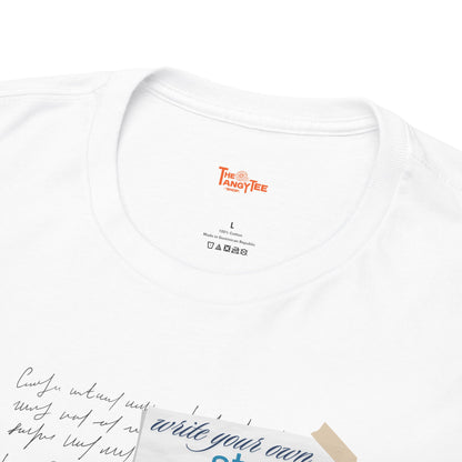 Journal Tee - Write Your Own Story, Black Woman Writing Graphic